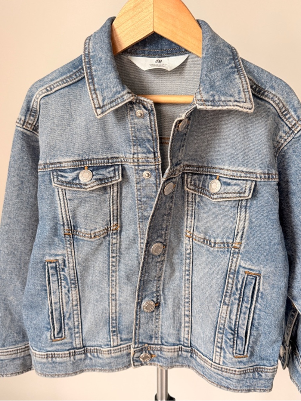 H&M Light Blue Denim Jean Jacket for Kids Size 6 - Picture 3 of 3